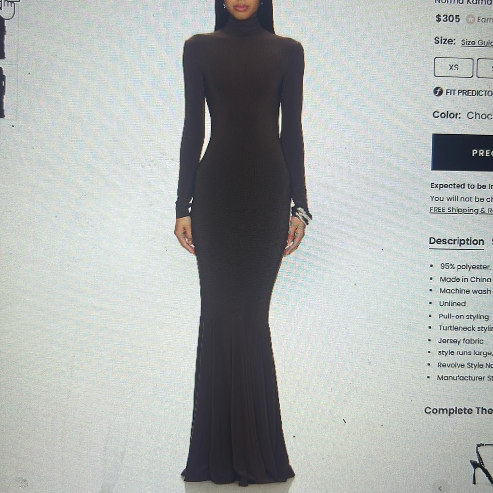 Norma Kamali x Revolve Fishtail Gown